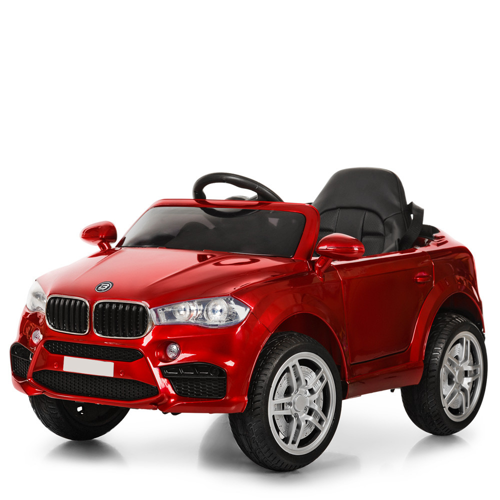 Дитячий електромобіль BMW (2 мотори по 30W, 2 акумулятори, МР3,USB) Джип Bambi M 3180EBLRS-3 Червоний