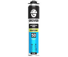 Піна монтажна GROVER GF50 ВСЕЗОННА пістолетна жовта 731мл