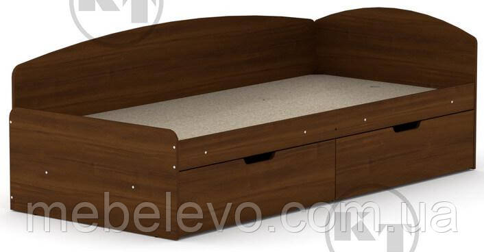 Ліжко 90+2С 90х200 700х944х2042мм Компаніт горіх екко
