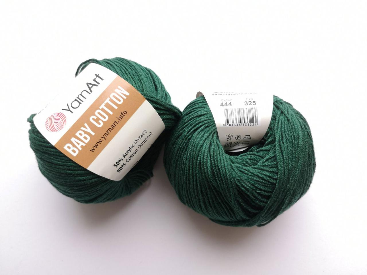 Пряжа  Бебі Коттон Ярнарт Baby Cotton YarnArt (RAM) колір 444 океан, 1 моток 50г