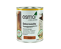 Олія захисна OSMO DEKORWACHS TRANSPARENTE FARBTONE для деревини 3138 - Махагон 0,75 л