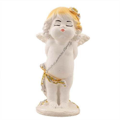 Статуетка Ангелик поцілунок кольоровий (гіпс) AN0721-4(G), фото 1