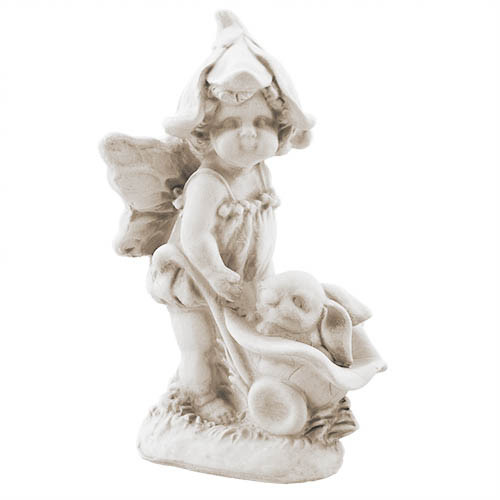 Статуетка Ельф із зайчиком пісочний (гіпс) AN0718-7(G), фото 1