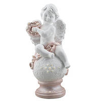 Статуэтка Ангел с арфой с жемчужинами (гипс) AN0105-2(G)