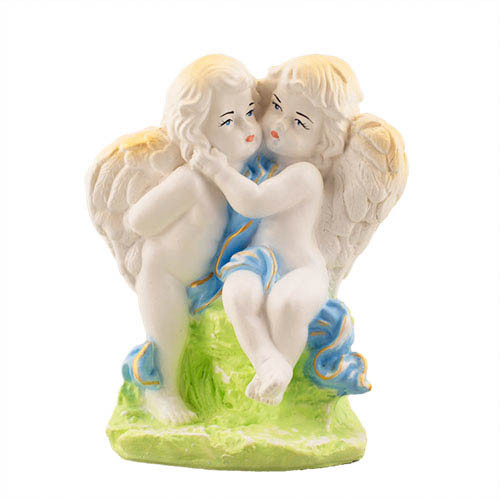 Статуетка Ангел пара кольорові (гіпс) AN0019-5(G), фото 1