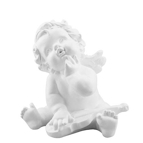 Статуетка Ангелик з гітарою білий (гіпс) AN0714(G), фото 1