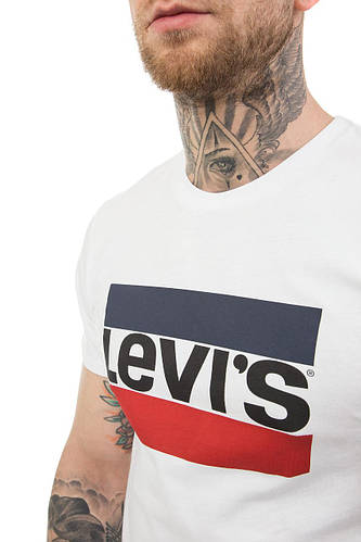 Футболка мужская Levis, белая левис (ID#1421519161), цена: 450 ...