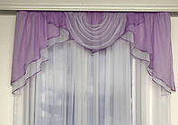 Ламбрекены в зал, ламбрекены на окна, ламбрекены в комнату Фиолетовый (L-N2-18)
