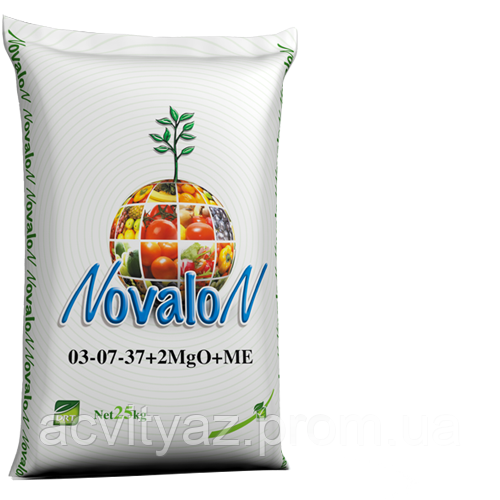 Комплексне водорозчинне добриво Новалон 03-07-37+2MGO+МЕ, 25кг