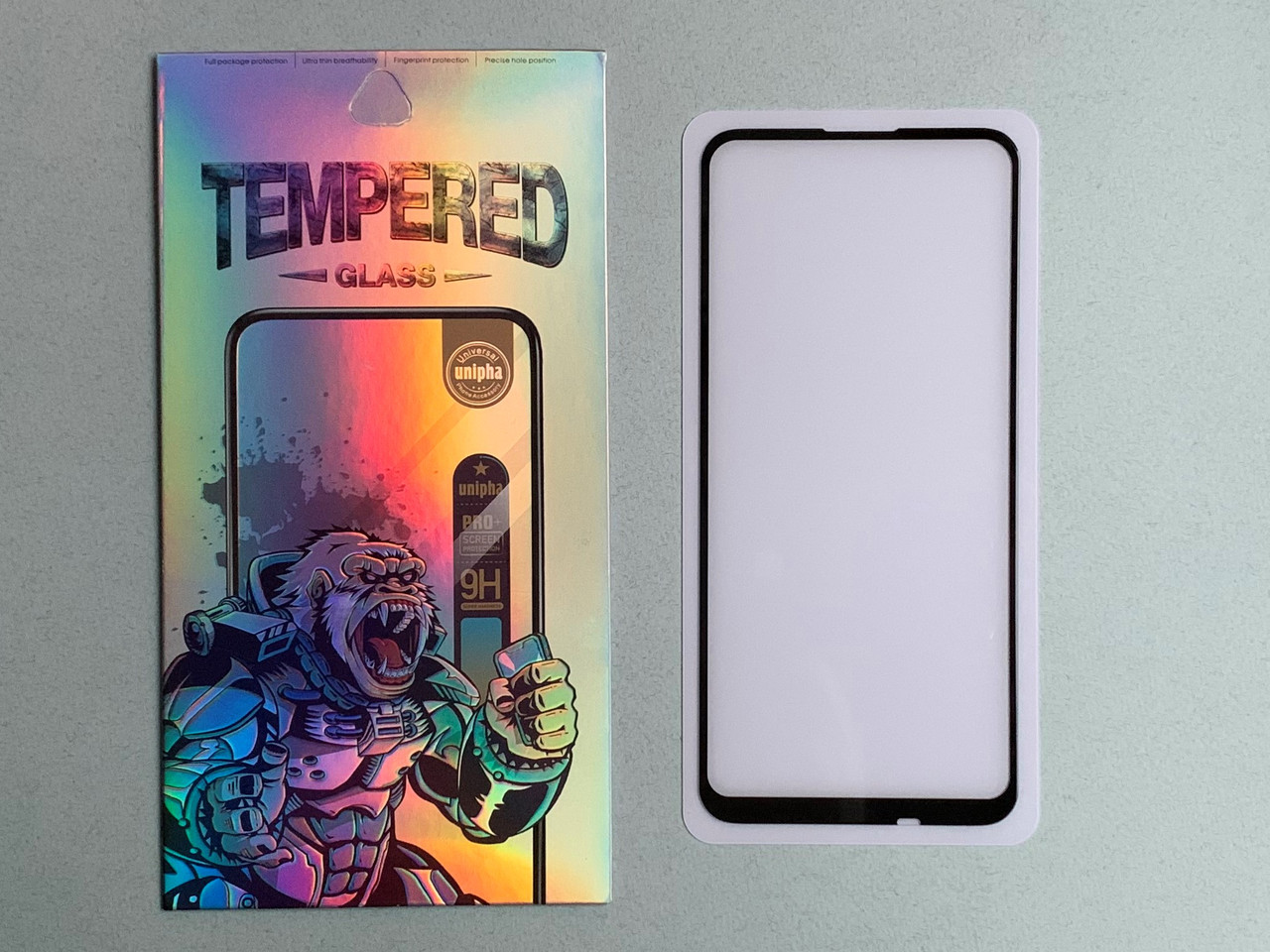 Huawei P40 Lite E защитное стекло с чёрной рамкой 9H FULL COVER GLASS ...