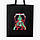 Еко сумка Металіка (Metallica) (9227-2983-BKZ) чорна на блискавці саржа, фото 5