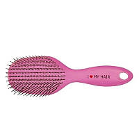 I love my hair Щетка для волос глянцевая, большая (L 230 x W 66 x H 39 mm) Spider hair brush-Pink big Розовы