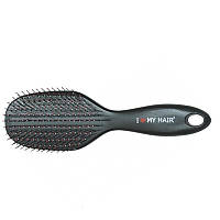 I love my hair Щетка для волос глянцевая, большая (L 230 x W 66 x H 39 mm) Spider hair brush - Black big Черны