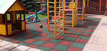 Гумова плитка 500мм*500мм, H=15мм PRO для дитячих майданчиків фітнес клубів спортзал, фото 2