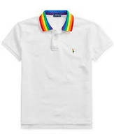 Поло Polo Ralph Lauren, з райдужним коміром, LGBT, білий,0767325974941, р.XXL,100% оригінал, USA