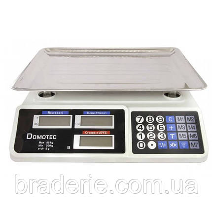 Ваги електронні торгові Domotec DT 809 50 кг, фото 1