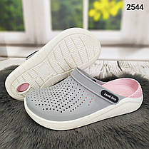 Сабо крокси жіночі сірі Luck Line силіконові, фото 4