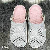 Сабо крокси жіночі сірі Luck Line силіконові, фото 5