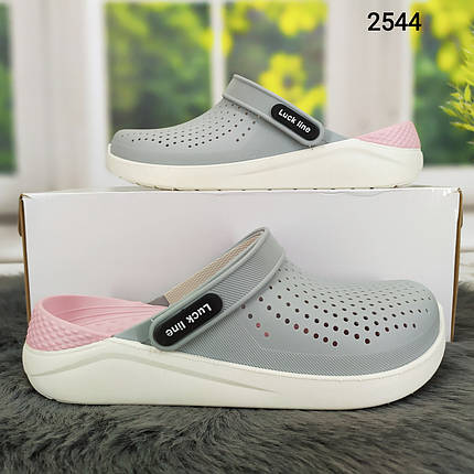 Сабо крокси жіночі сірі Luck Line силіконові, фото 1