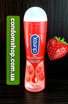 Гель-змазка їстівна Durex play Saucy STRAWBERRY з полуницею, 50 мл