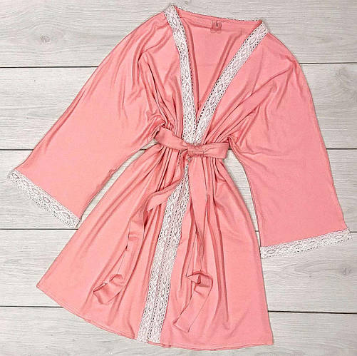 Женский короткий халат из вискозы, красивые халаты для дома., цена 333 ...