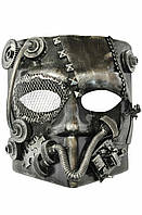 Маскарадная маска Steampunk Robot Bauta Mardi Gras Masquerade Venetian Mask (Silver)