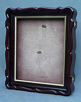 Кіот з глянцевим покриттям з внутрішньою дерев'яною рамою і штапиком, покритий золотою патиною, фото 5