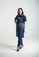 Фартух із нагрудником модель "Акіл" (синій)