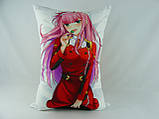 50 х 70 см 450 грн Зеро Ту Zero Two Подушка Дакимакура обнімашка зі знімною наволочкою обнімашка аніме принт, фото 2