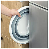 Складне силіконове кругле відро на 5л Походне туристичне для автомобіліста, фото 9