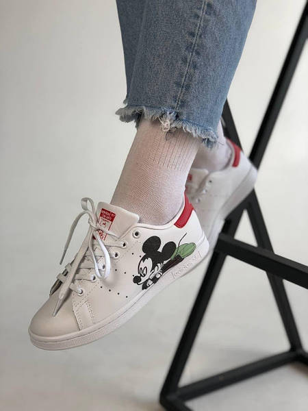 Adidas Stan Smith White Red Mickey Mouse. Dianora Style 1421635112