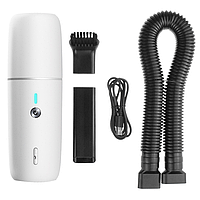 Автомобильный пылесос JZK Handheld Vacuum Cleaner ручной портативный с аккумулятором в авто и для дома. Белый