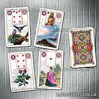 Гадальные карты Оракул Классический лиловый оракул Ленорман (French cartomancy purple Lenormand Tarot)