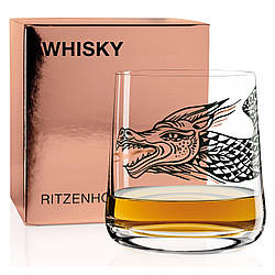 Стакан для віскі кришталевий Ritzenhoff 3540016 із зображенням дракона, 402 мл