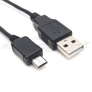 Кабель живлення USB 2.0 — micro USB (добра якість), чорний, фото 4