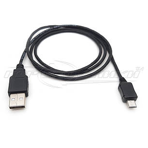 Кабель живлення USB 2.0 — micro USB (добра якість), чорний, фото 1