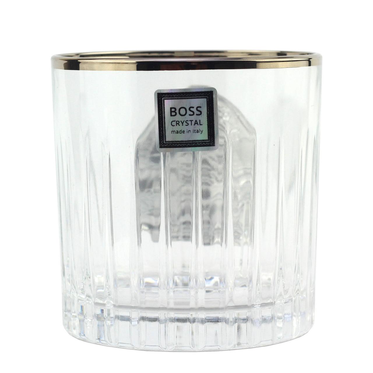 Набор стаканов (6 шт.) из хрусталя с платиной и серебром Boss Crystal BCR6EPL с изображением орла, 310 мл - фото 5 - id-p1421685339