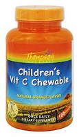 Thompson children's Vitamin C Chewable, Жувальний вітамін С для дітей (100 шт)