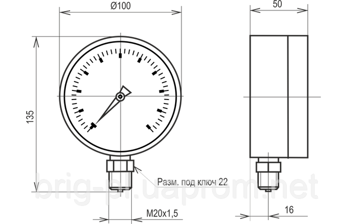 Манометры, вакуумметры, мановакуумметры деформационные показывающие ...