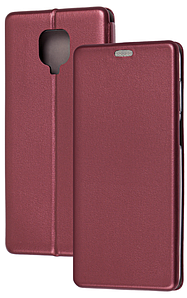Чохол-книжка Оригінал Xiaomi Redmi Note 9S / Note 9 Pro (бордовий)