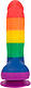 Райдужний фалоїмітатор ADDICTION — JUSTIN — 8" — RAINBOW + вібропуля, 20,3х4,5 см., фото 4