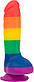 Райдужний фалоїмітатор ADDICTION — JUSTIN — 8" — RAINBOW + вібропуля, 20,3х4,5 см., фото 3