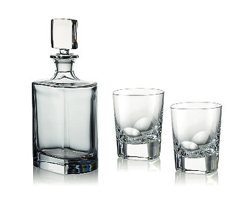 Набор для виски Manhattan Rogaska 112512: графин и два стакана из хрусталя - фото 1 - id-p1421682958