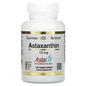 Астаксантин (Astaxanthin) California Gold Nutrition, 12 мг 120 таблеток