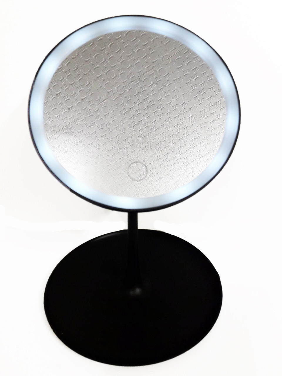 Настольное зеркало W8 с ЛЕД подсветкой | Круглое зеркало для макияжа Black - фото 1 - id-p1421713021