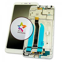 Дисплей Xiaomi Redmi 6a з сенсором і рамкою, білий