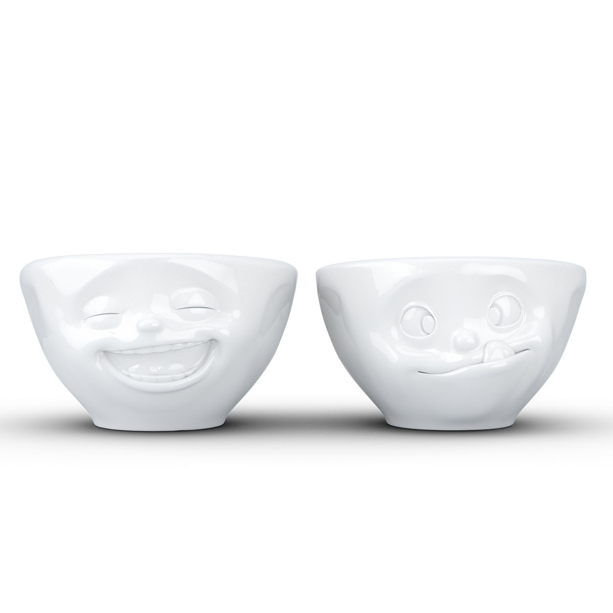 Набір фарфорових білих піал 100 мл "Сміх" і "Смакота" Tassen TASS12501/TF, фото 1