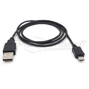 Кабель живлення USB 2.0 - micro USB (хороша якість), чорний, фото 2