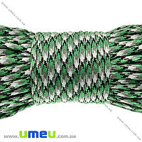 Шнур паракорд семижильный меланж 4 мм, Зеленый, 1 м (LEN-024929)
