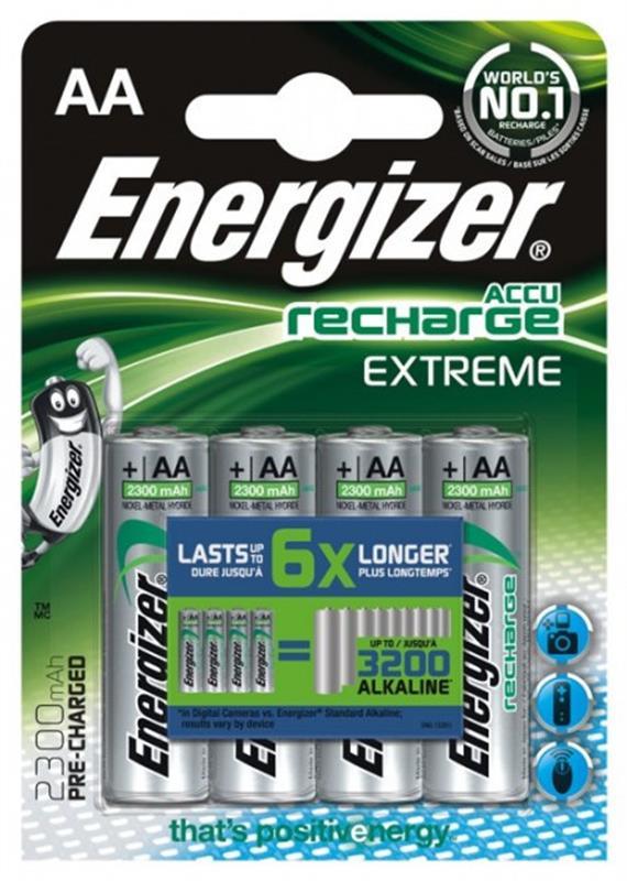 Акумулятор Energizer Recharge Extreme AA/HR06 LSD Ni-MH 2300 mAh BL 4шт
